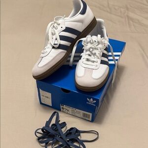 Adidas White and Navy Sneakers